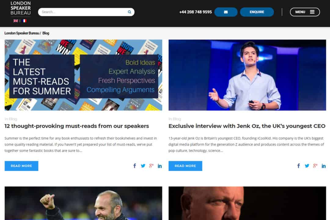 London Speaker Bureau — screenshot 1