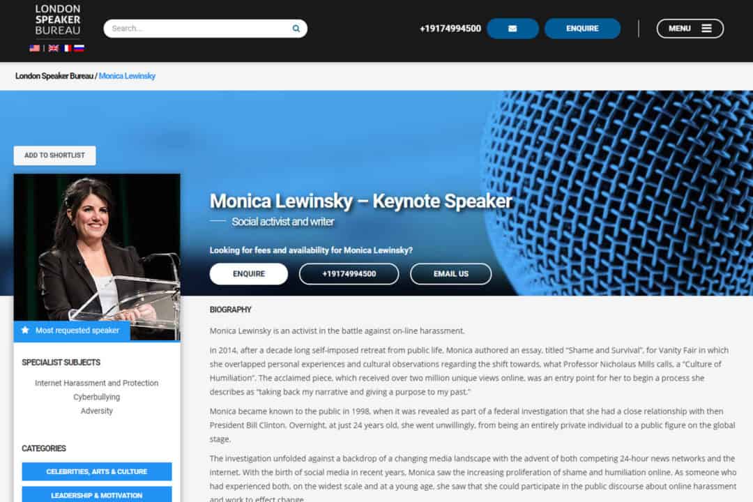 London Speaker Bureau — screenshot 3